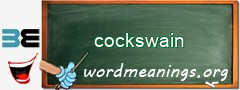 WordMeaning blackboard for cockswain